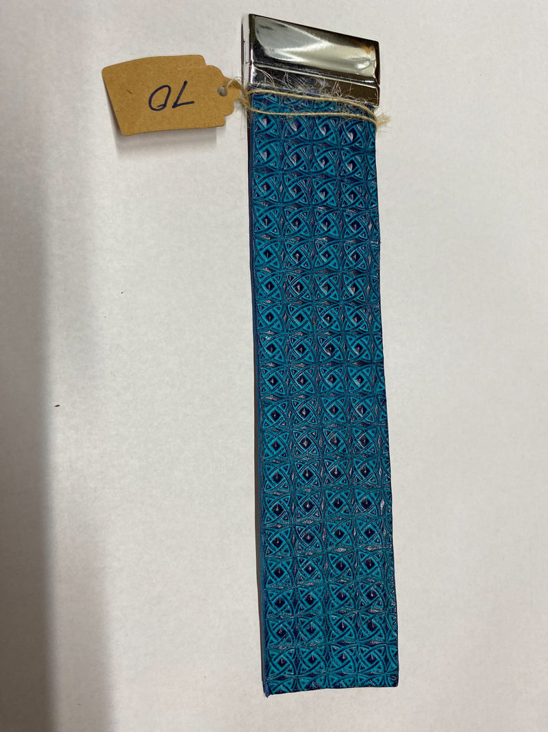 Celtic Knotwork Leather Cuff Bracelet — Teal